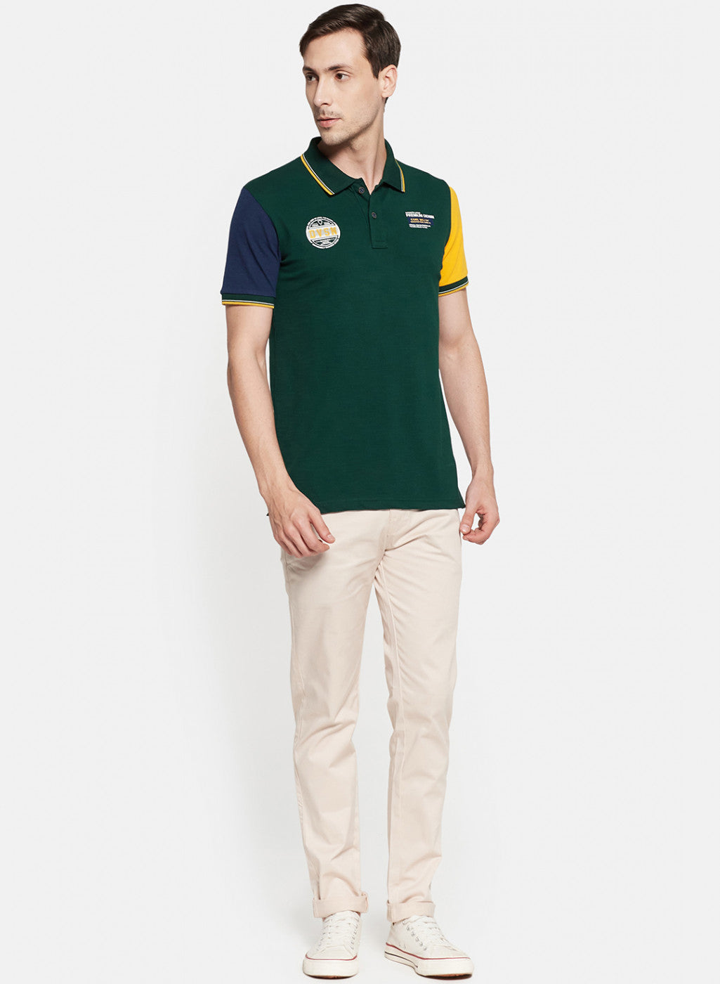 Mens Green Printed T-Shirt