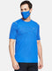 Mens Royal Blue Printed T-Shirt