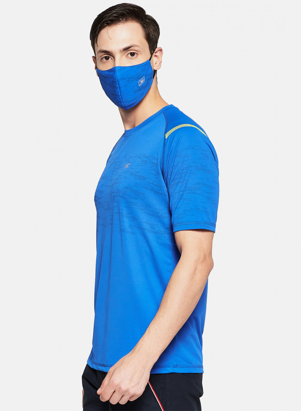 Mens Royal Blue Printed T-Shirt
