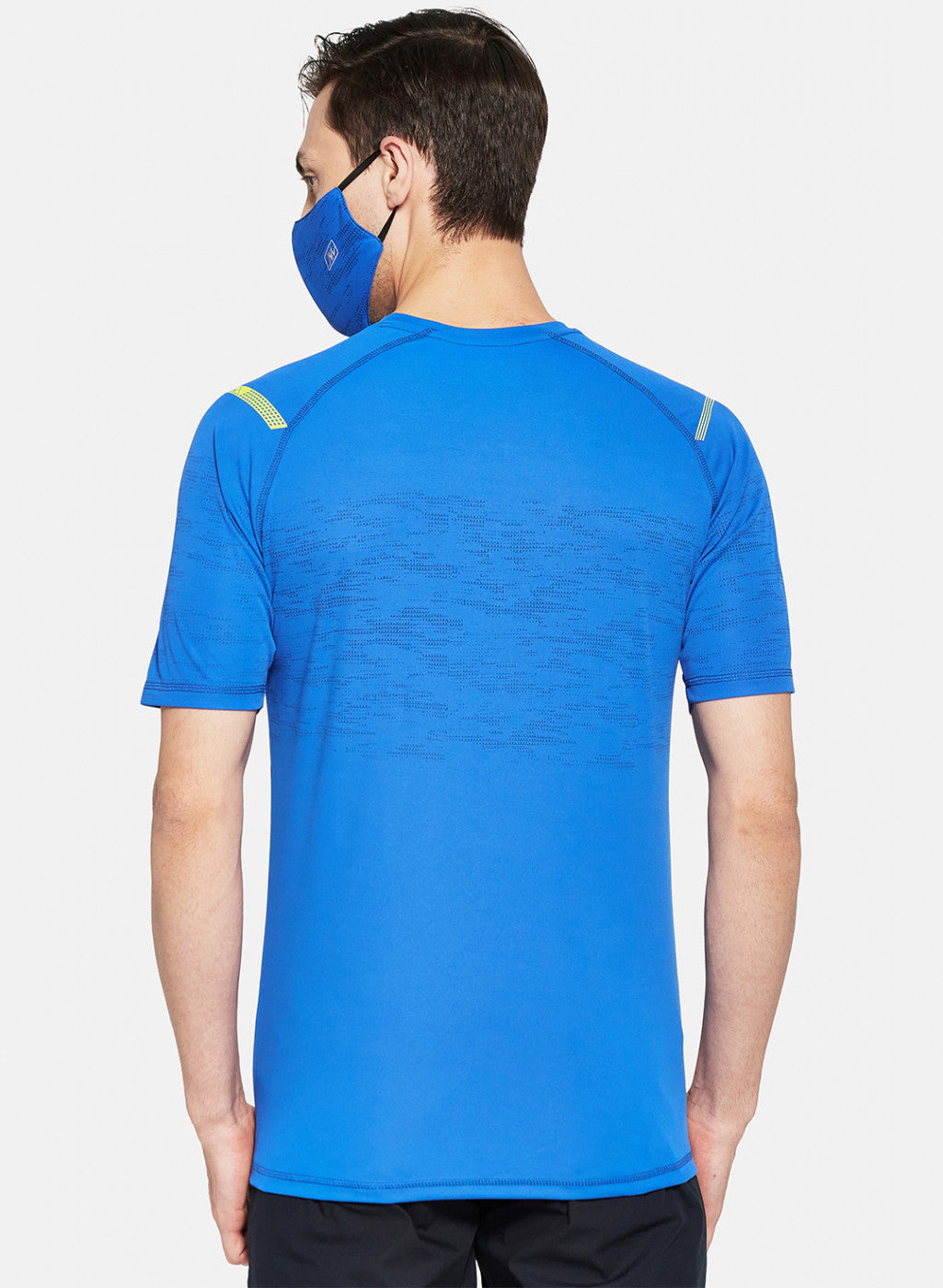 Mens Royal Blue Printed T-Shirt