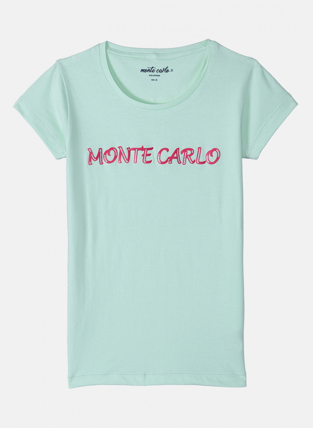 Girls Sea Green Printed Top