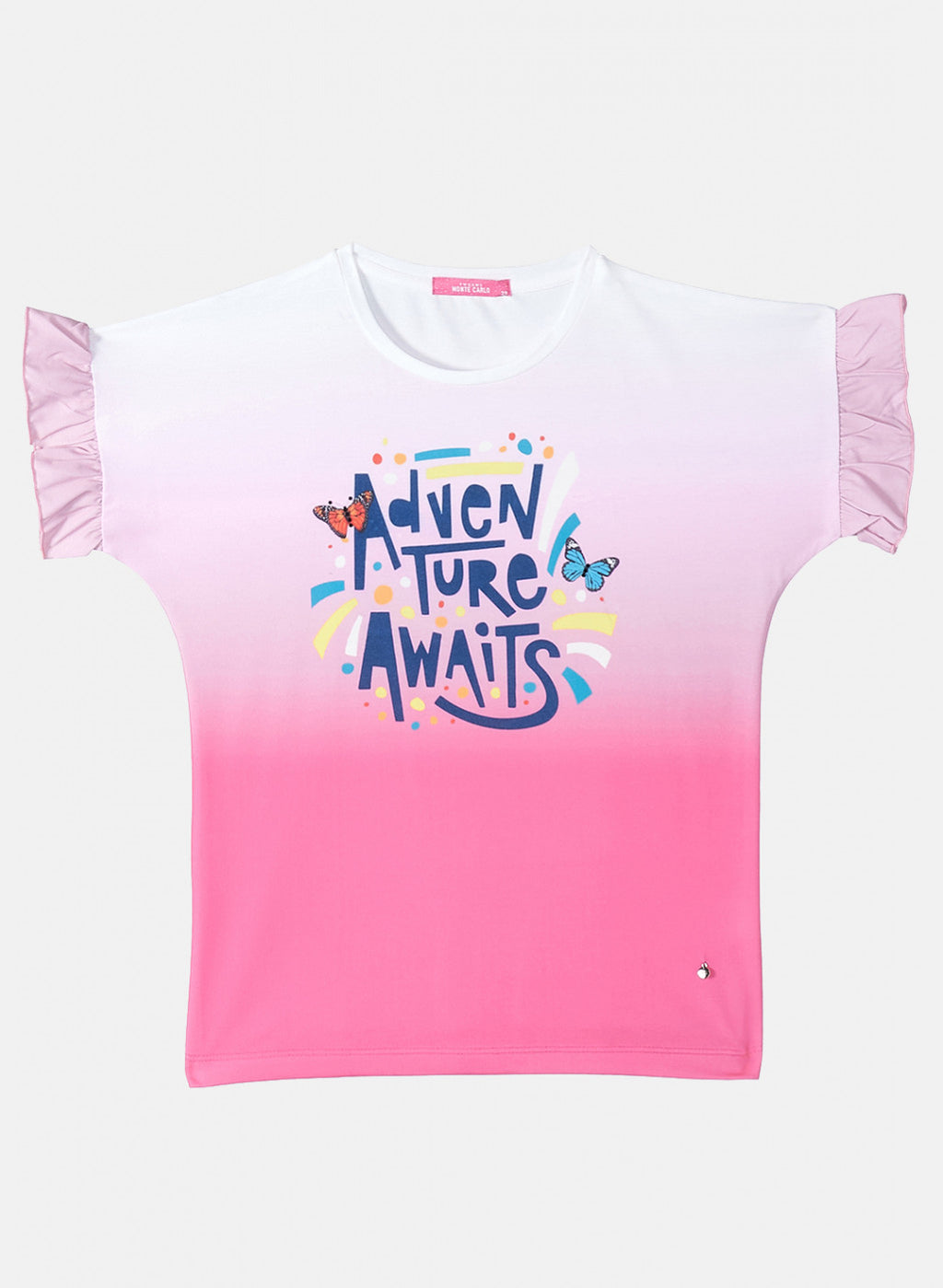 Girls Pink Printed Top