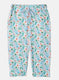 Girls Multi Color Printed Capri
