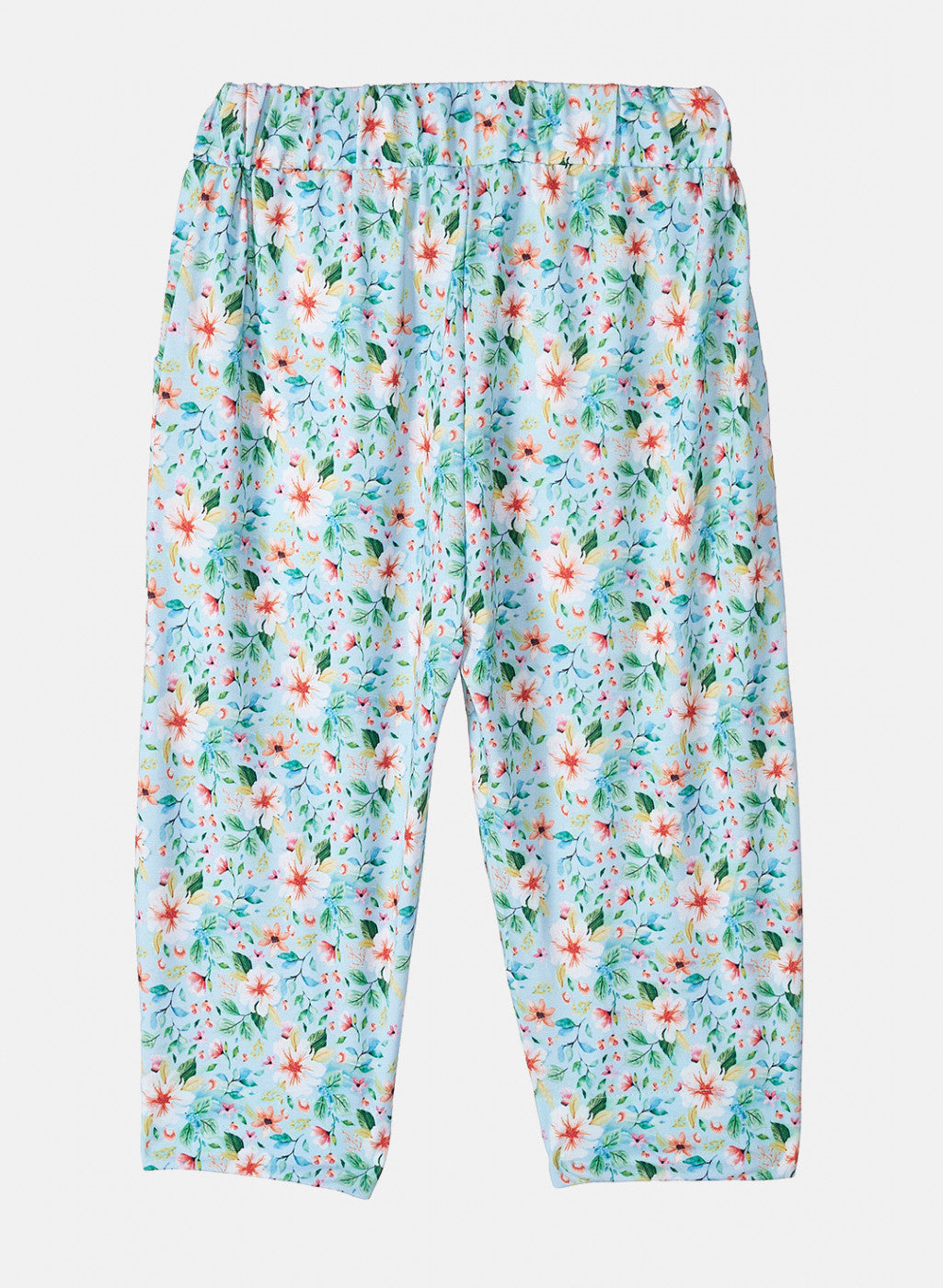 Girls Multi Color Printed Capri