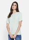 Womens Light Green Jaquard Top