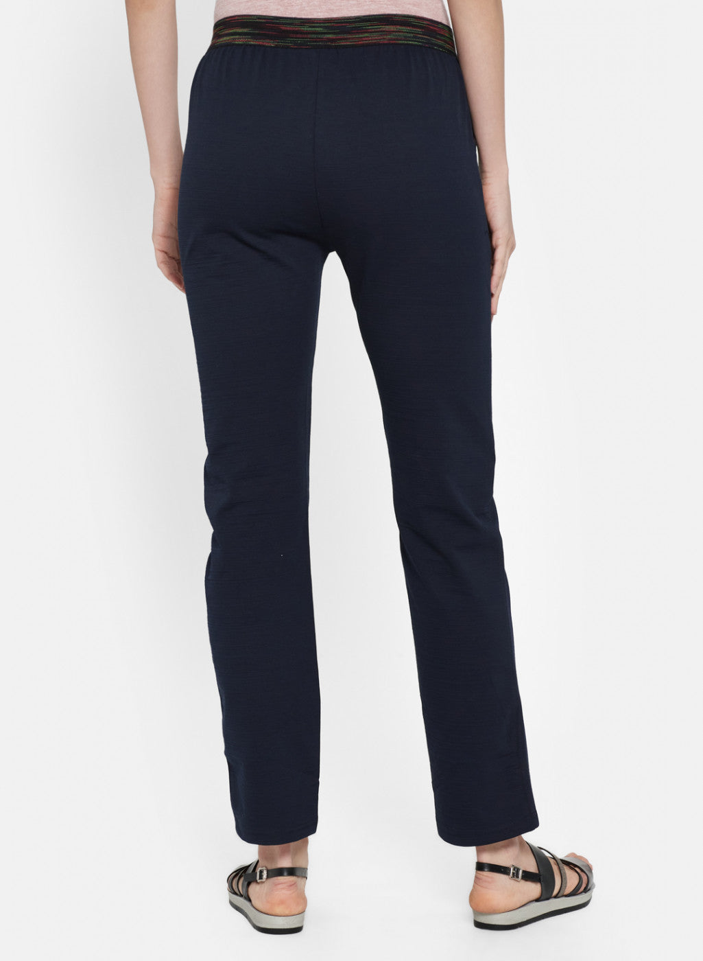 Womens Navy Blue Plain Lower