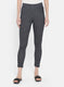 Womens Navy Blue Jaquard Jegging