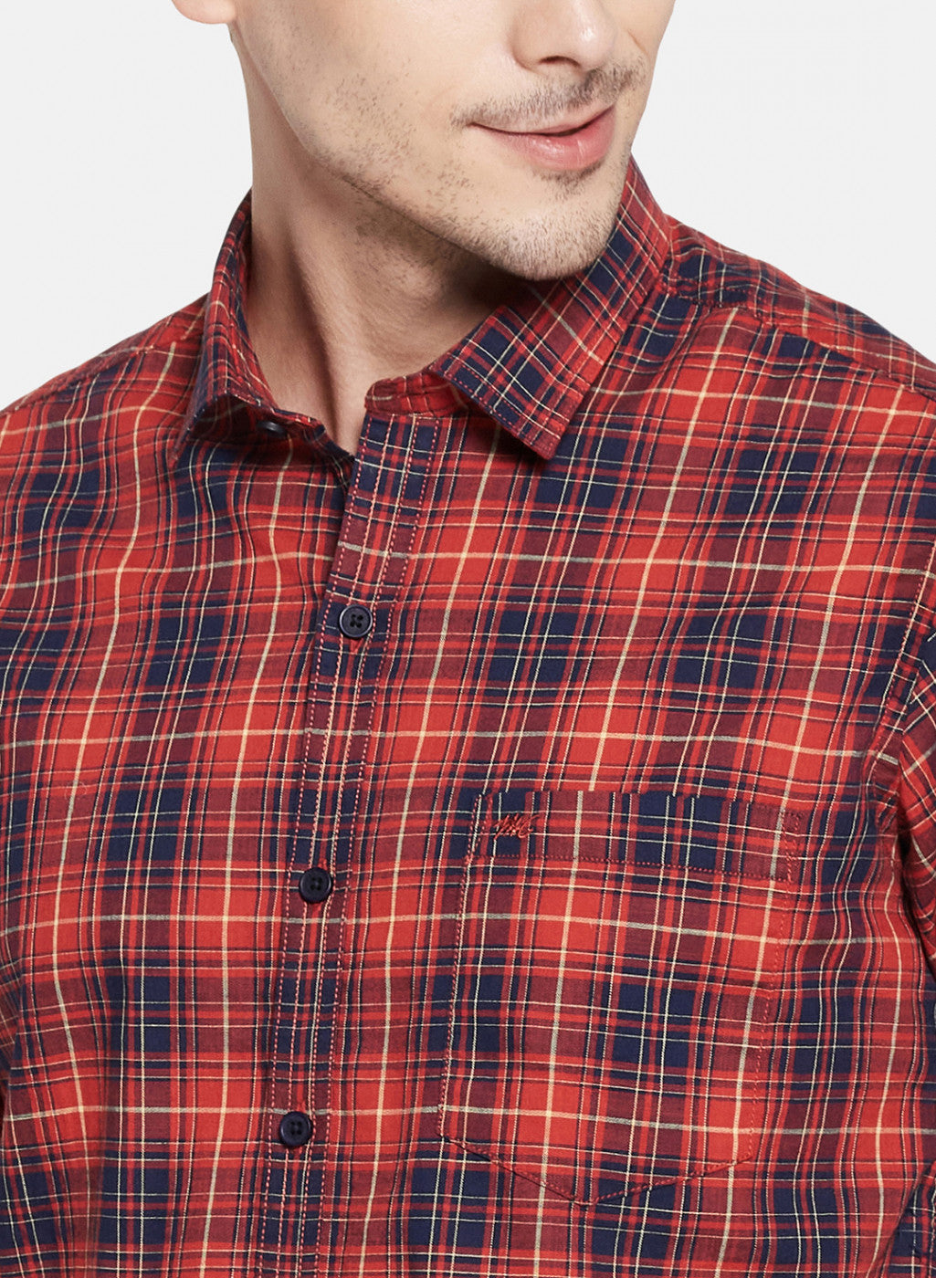 Mens Red Check Shirt