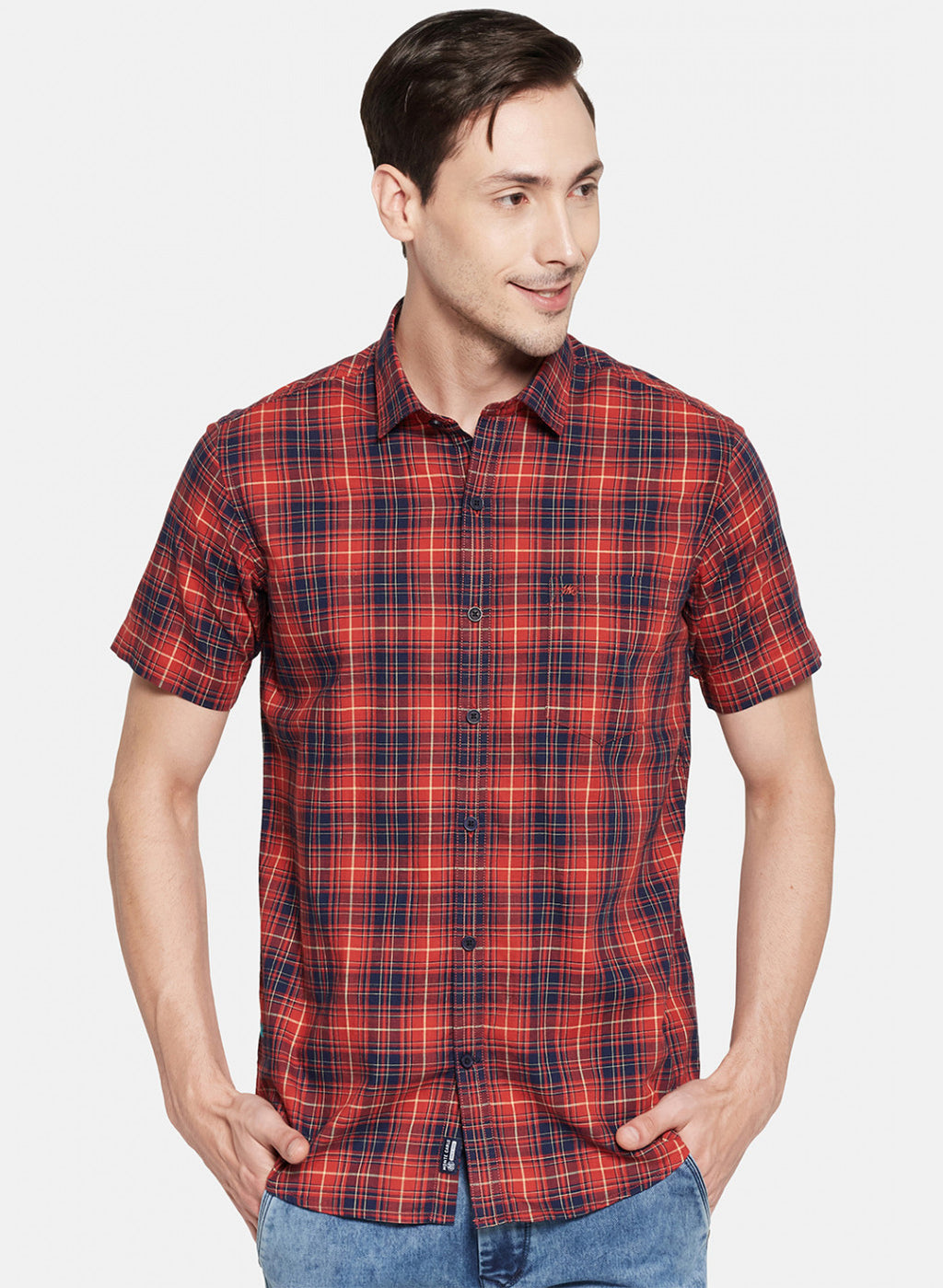 Mens Red Check Shirt