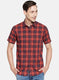 Mens Red Check Shirt