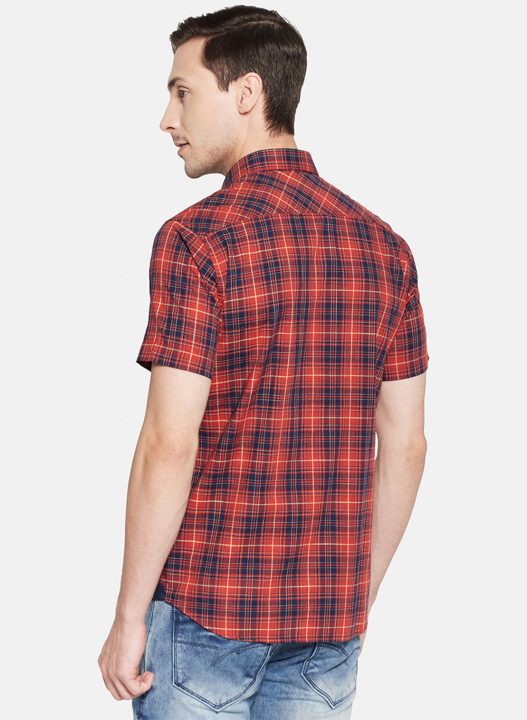 Mens Red Check Shirt