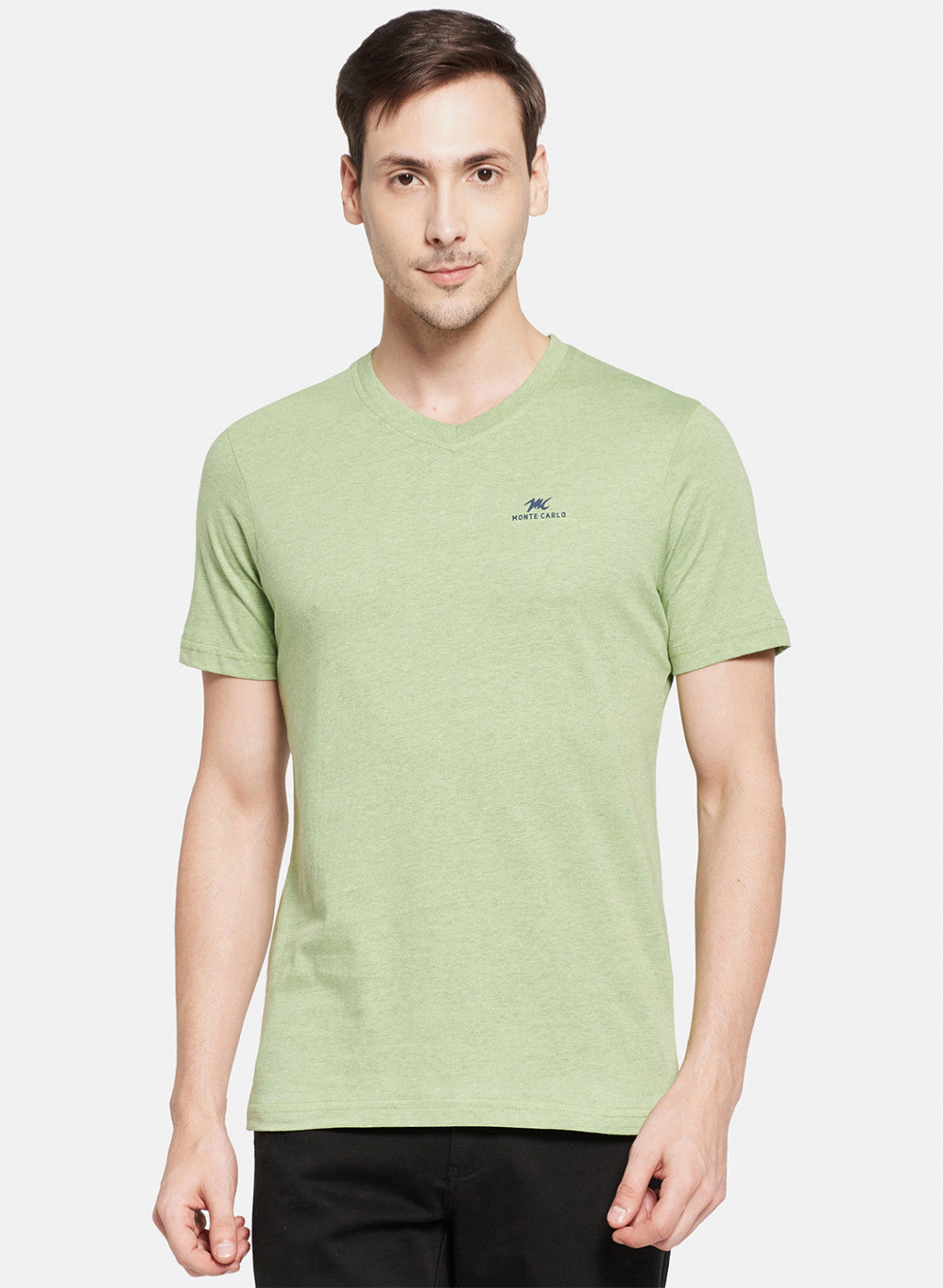 Mens Multi Color Plain T-Shirt