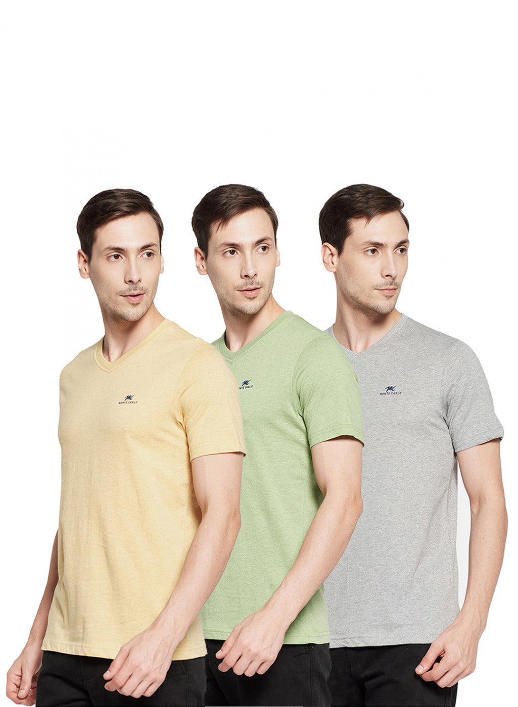 Mens Multi Color Plain T-Shirt