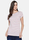Womens Orange Stripe Top