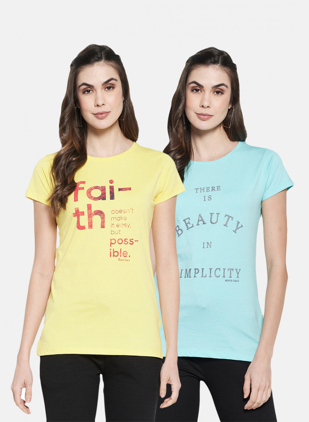 Womens Yellow & Blue Printed Top 2Pc Set