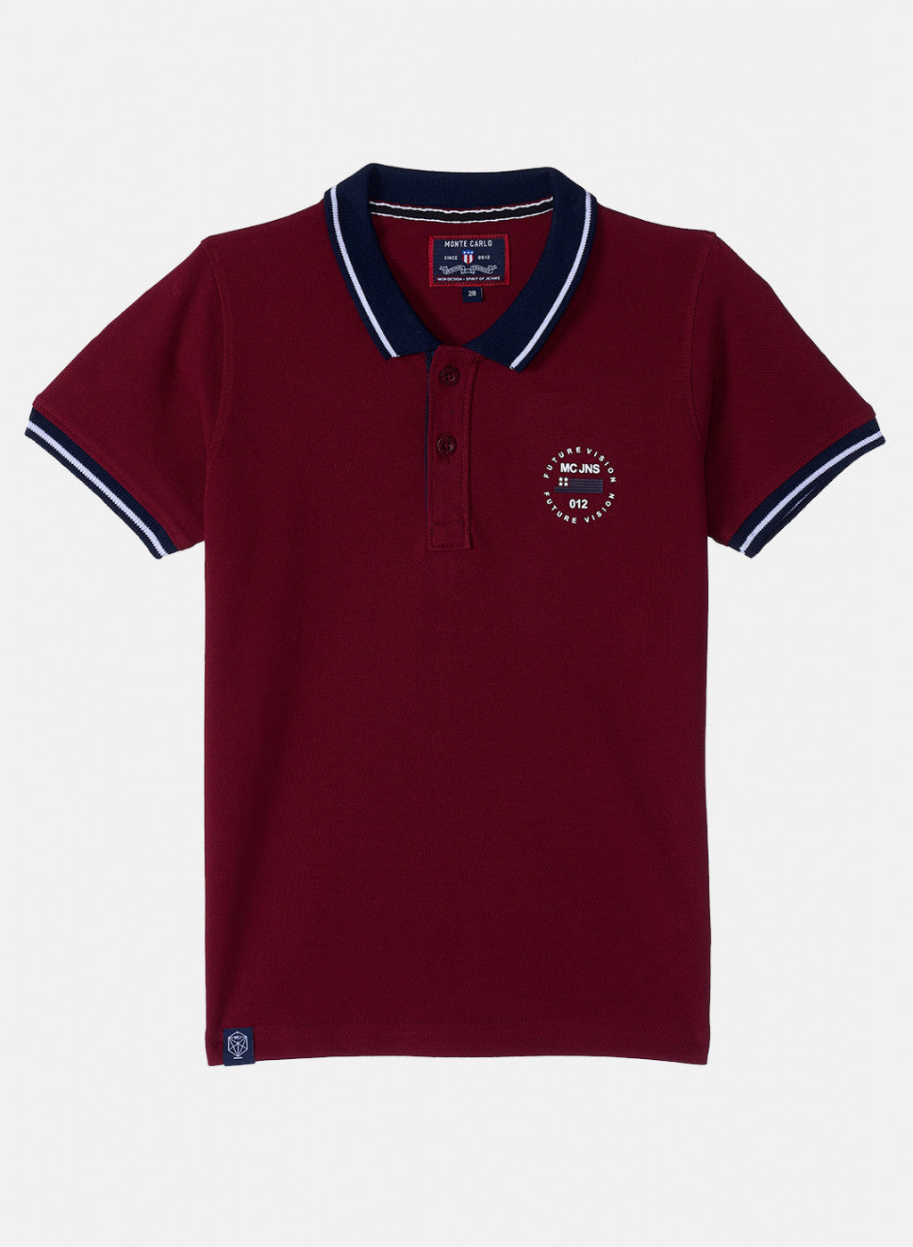 Boys Maroon Plain T-Shirt