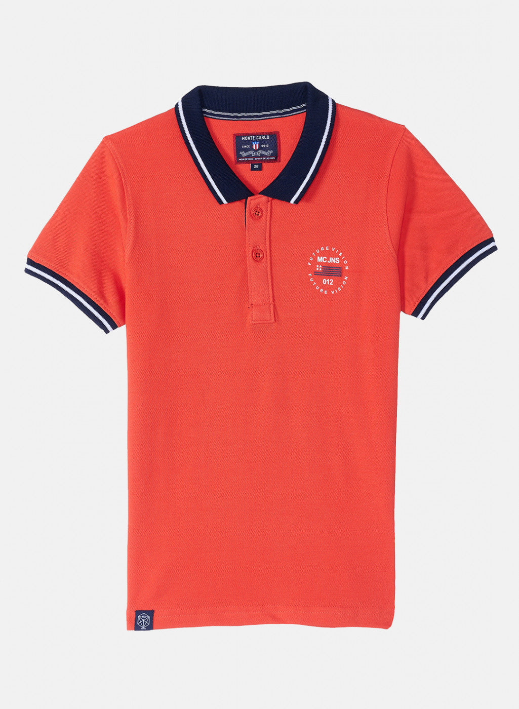 Boys Orange Plain T-Shirt