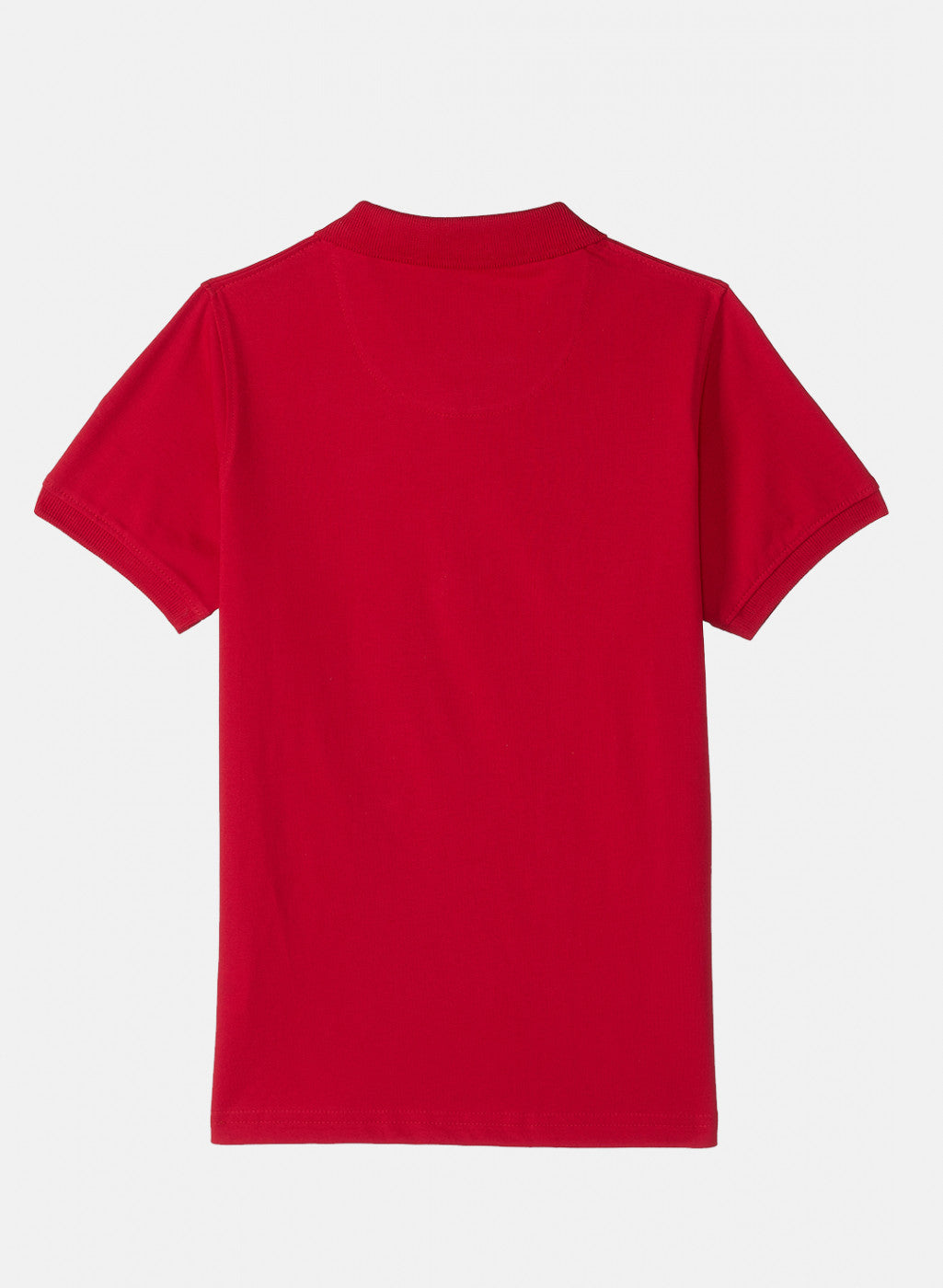 Boys Red Plain T-Shirt