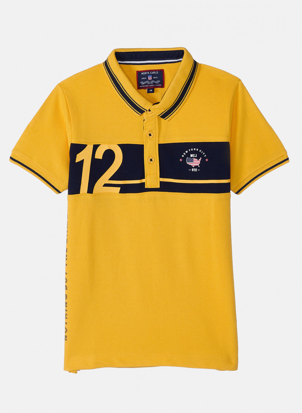 Boys Mustard Printed T-Shirt