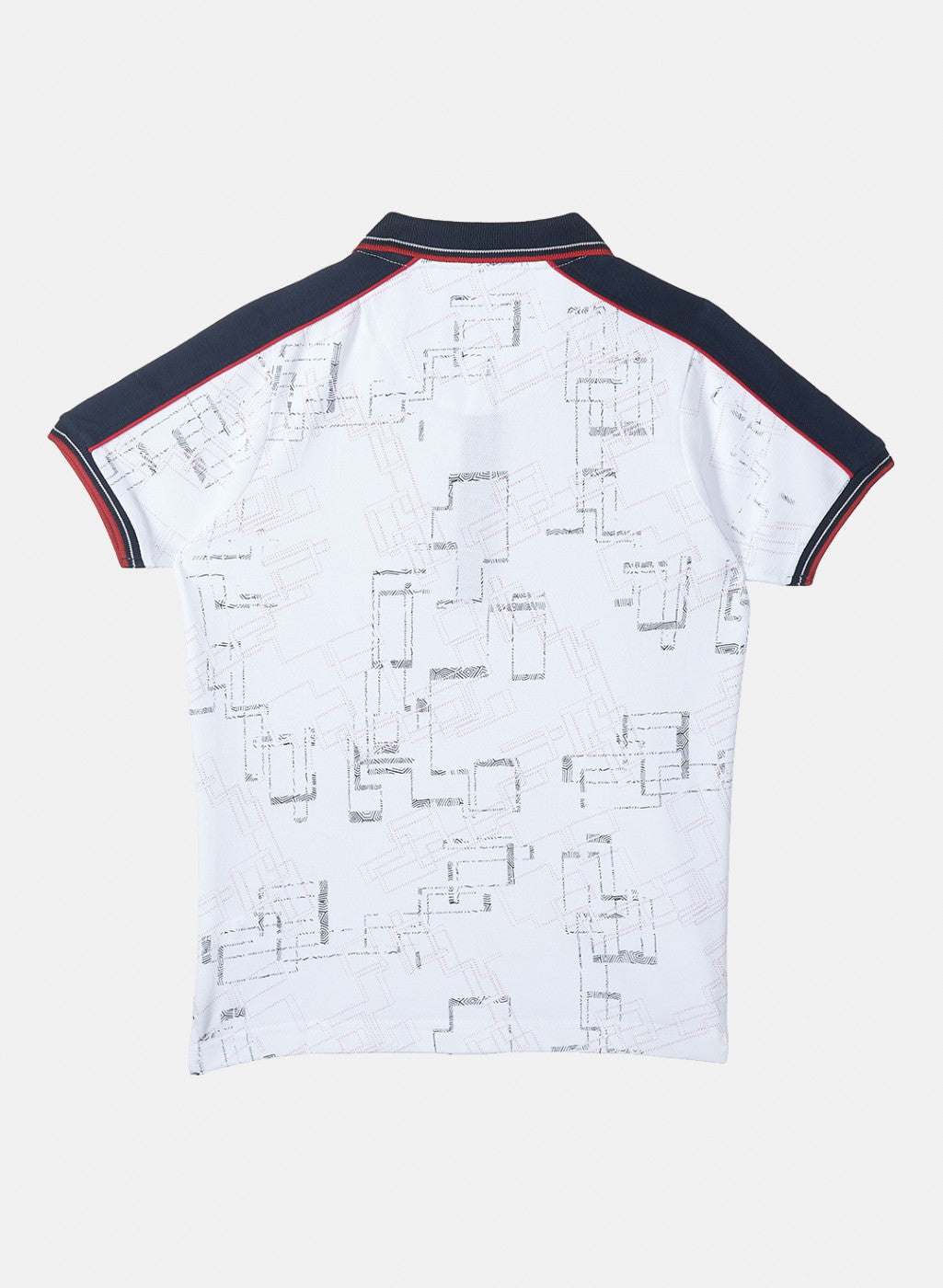Boys White Printed T-Shirt