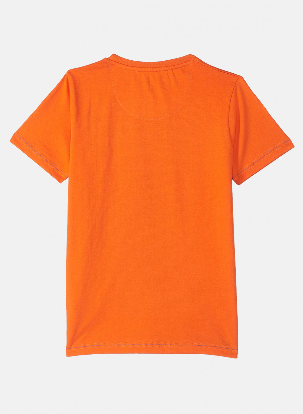 Boys Orange Printed T-Shirt