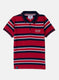 Boys Red & Navy Stripe T-Shirt