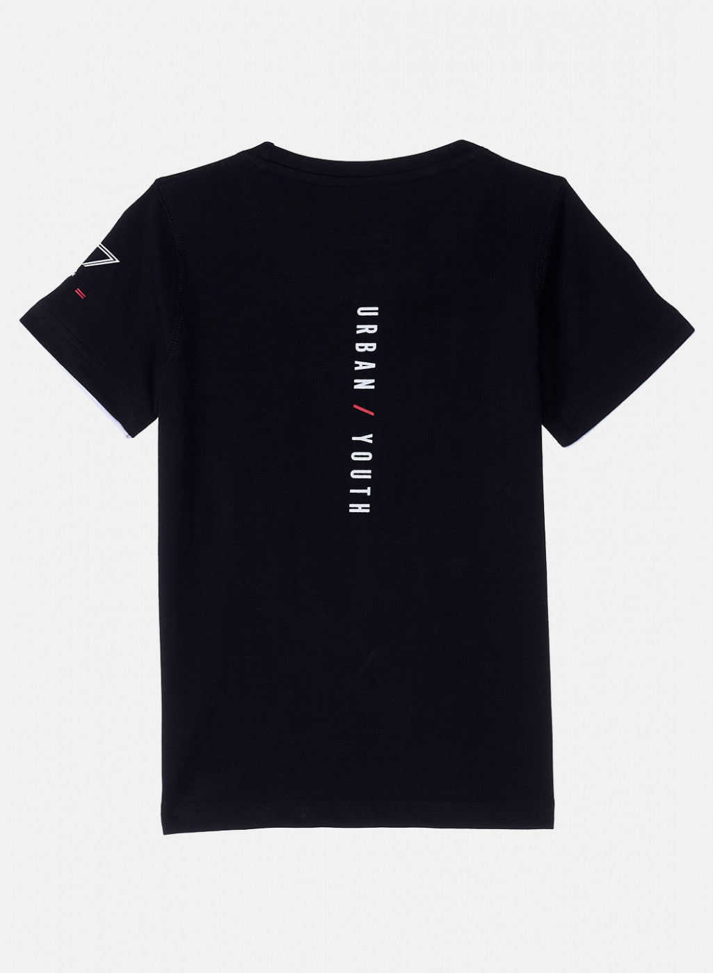 Boys Black Printed T-Shirt
