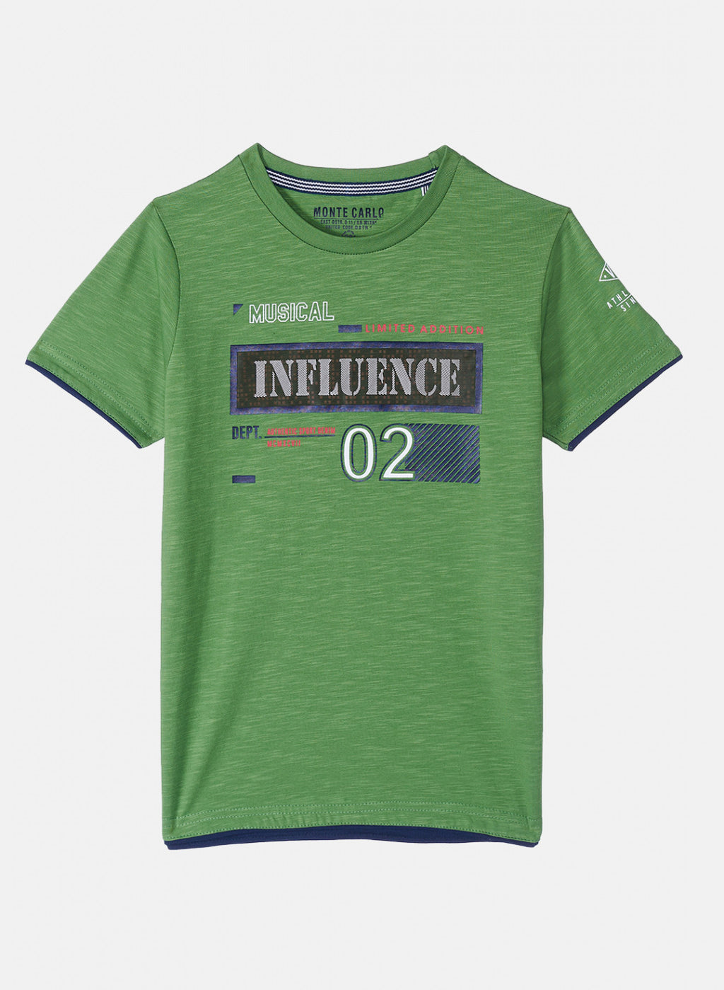 Boys Green Printed T-Shirt