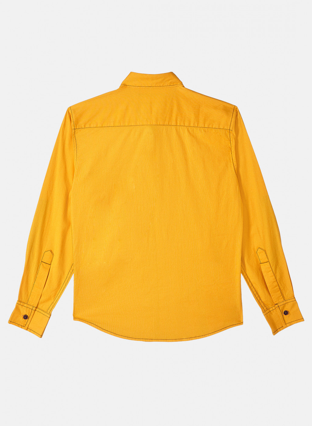 Boys Yellow Solid Shirt