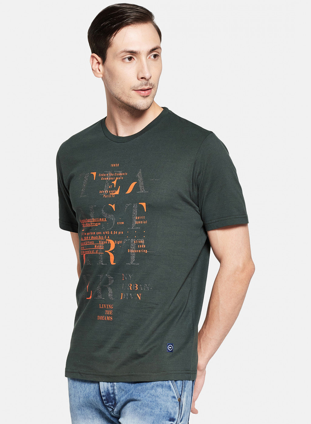 Mens Multi Color Printed T-Shirt