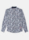 Boys Blue Printed Shirt