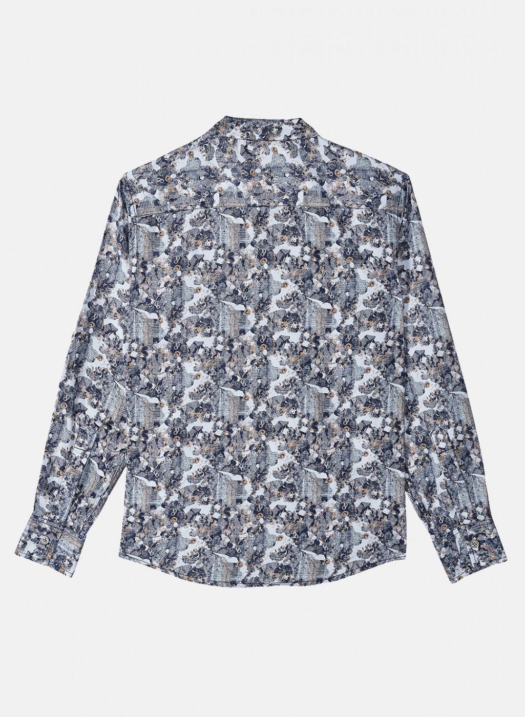 Boys Blue Printed Shirt