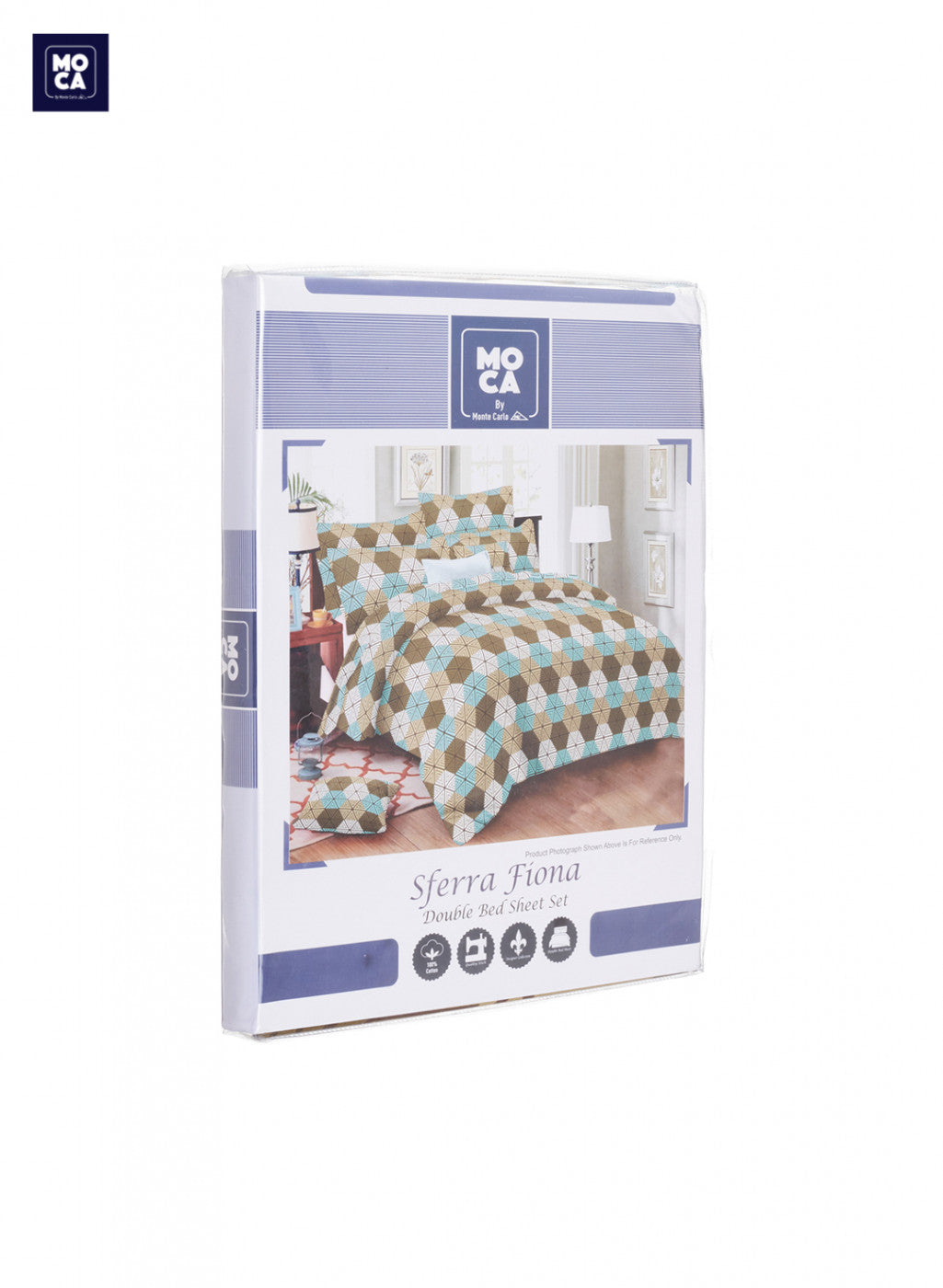 144 TC Cotton Double Bedsheet with 2 Pillow Covers