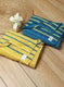 Yellow & Blue Cotton 525 GSM Bath Towel (Pack of 2)