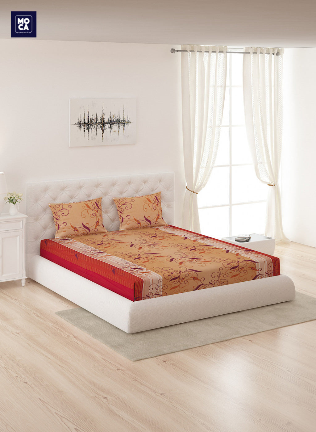 120 GSM Microfibre Double Bedsheet with 2 Pillow Covers