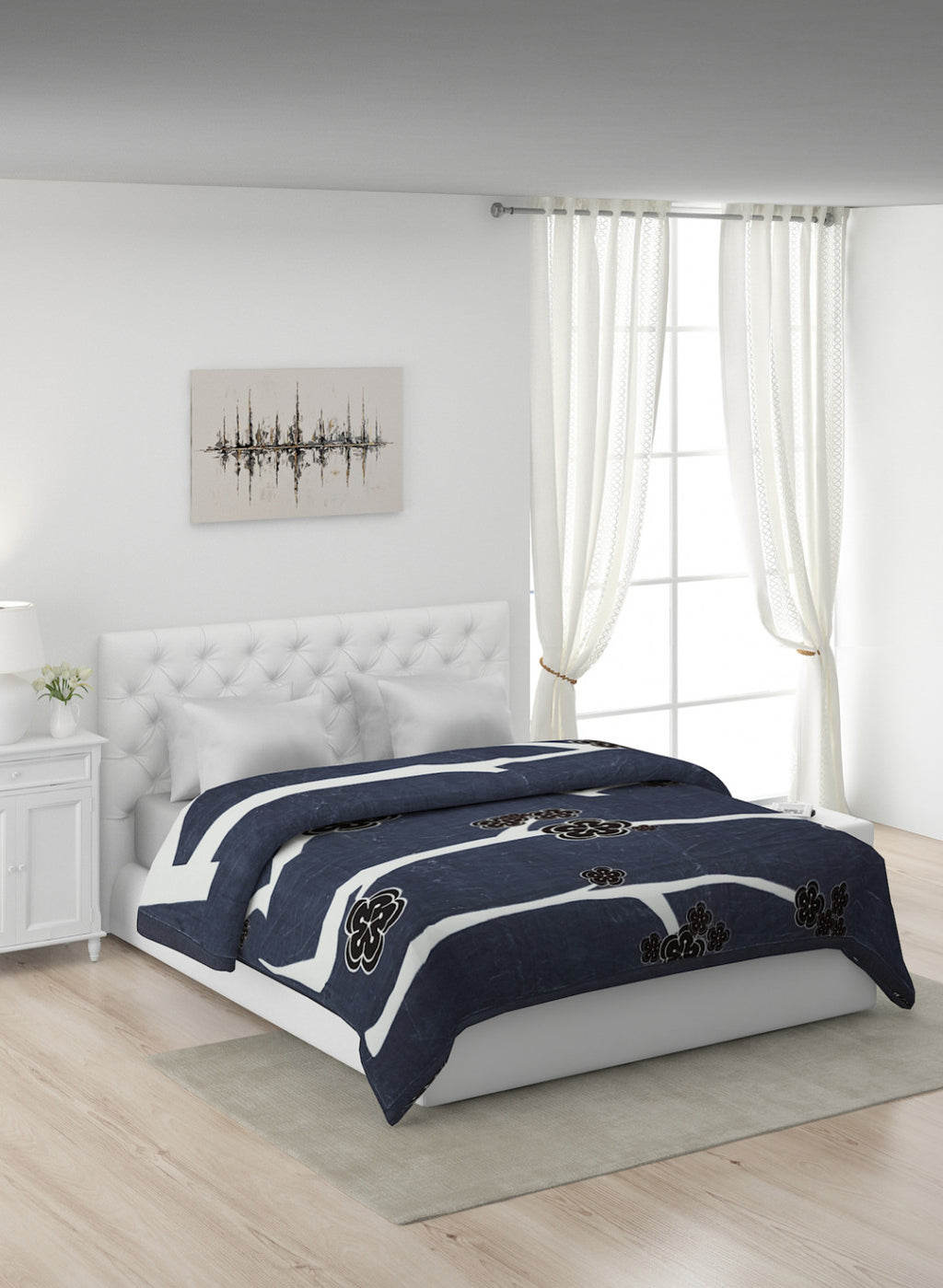 Printed Mink Double Blanket for Heavy Winter -2 Ply