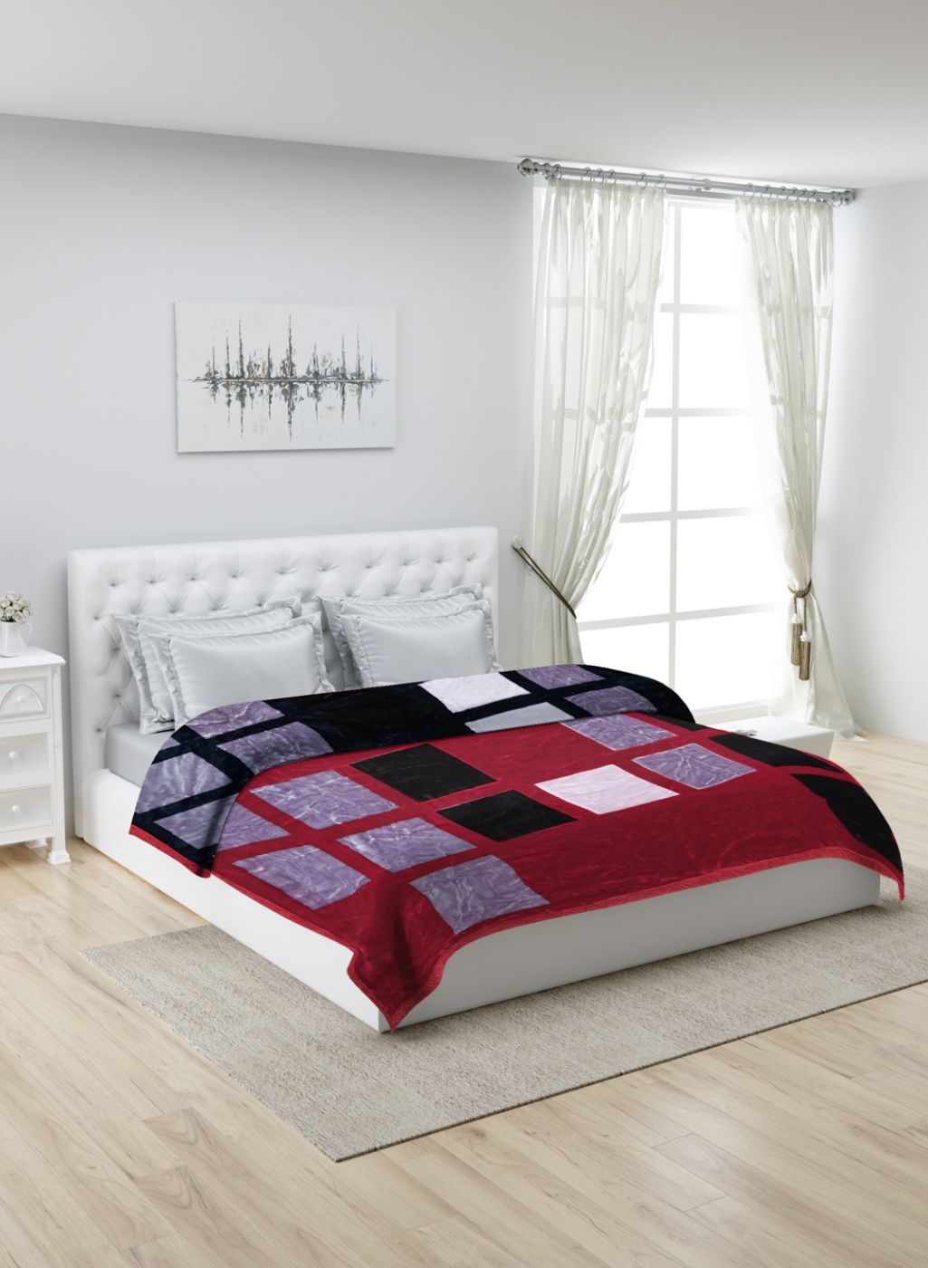 Printed Mink Double Blanket for Heavy Winter -2 Ply