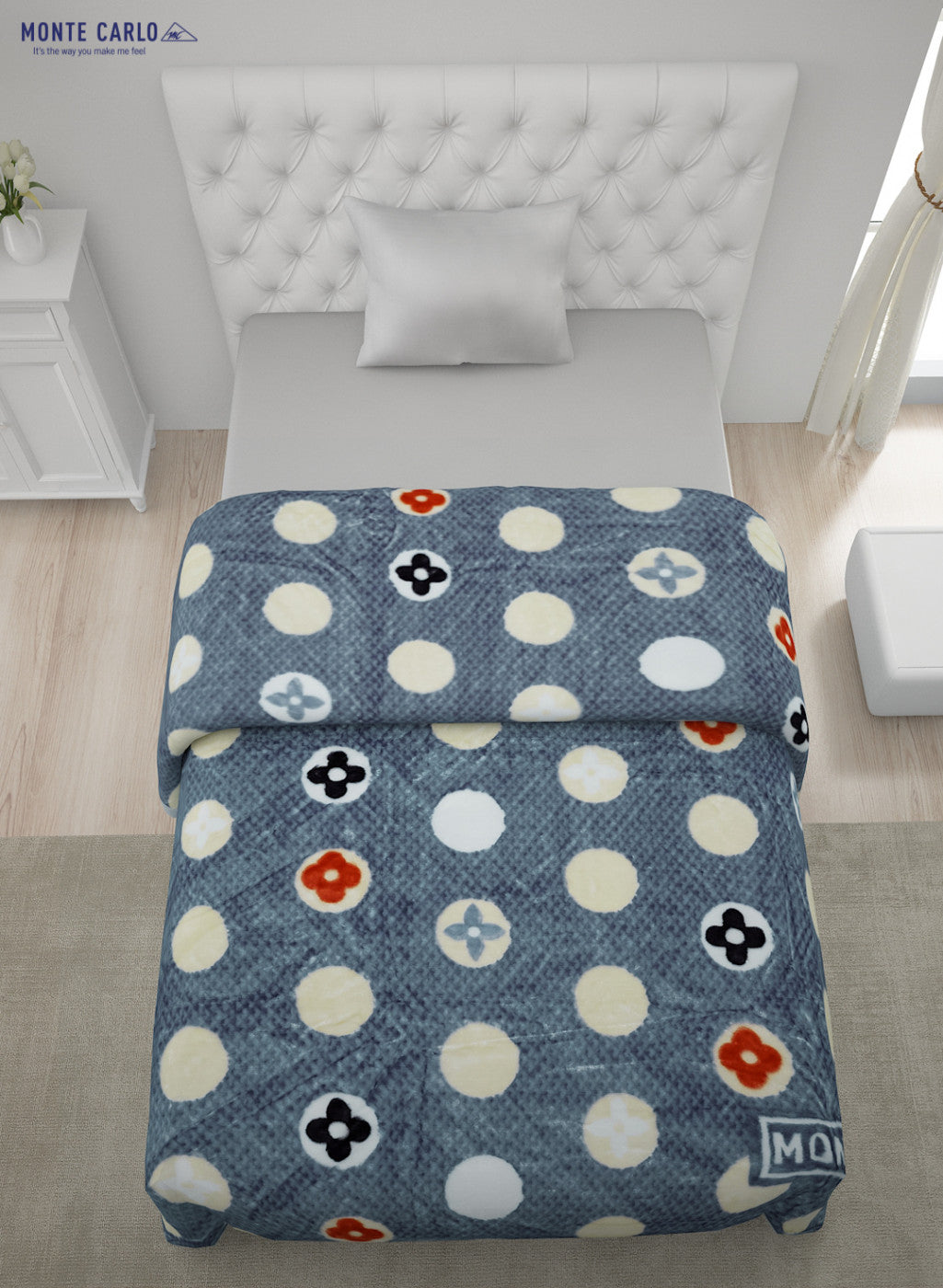 Printed Mink Single Blanket for Heavy Winter - 2 Ply
