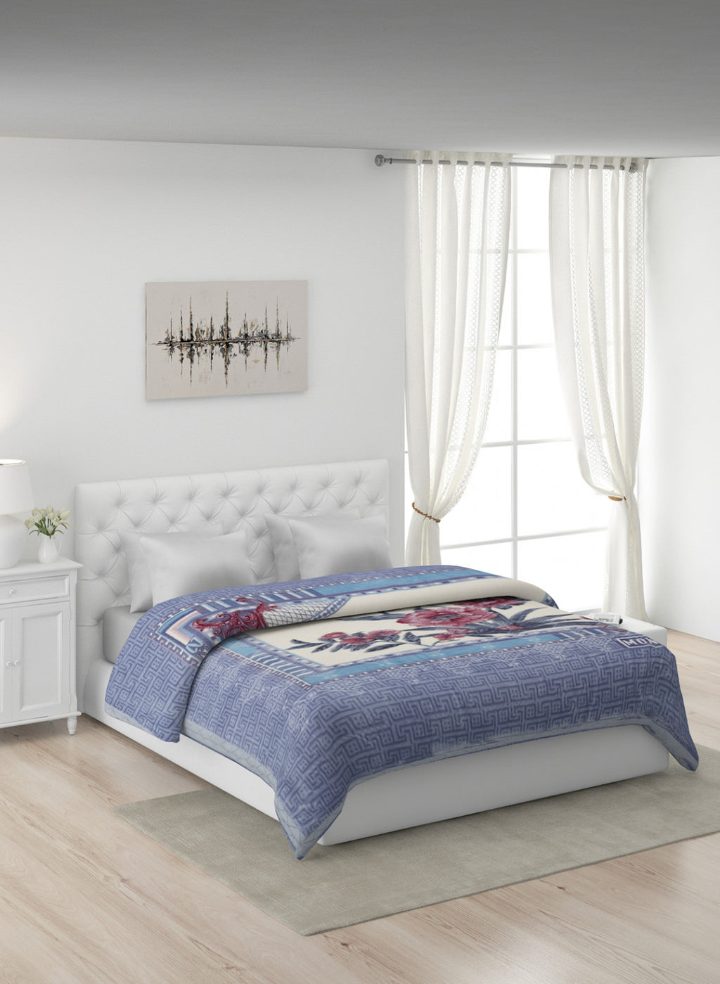 Printed Mink Double Blanket for Heavy Winter -2 Ply