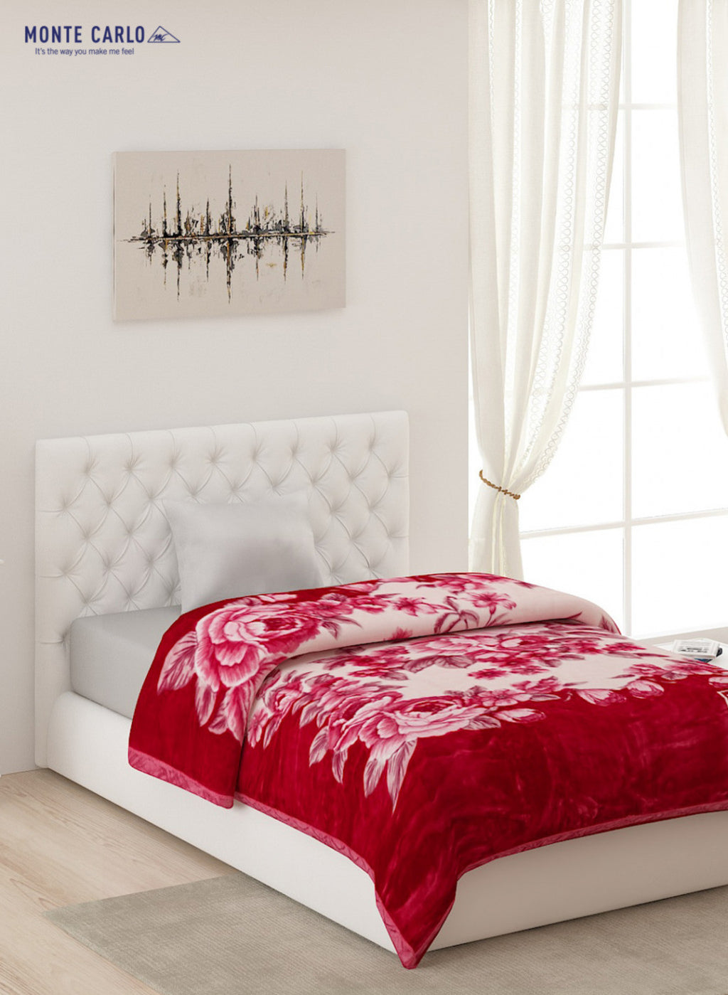 Single Bed Multicolor Mink Blanket - 1 Ply