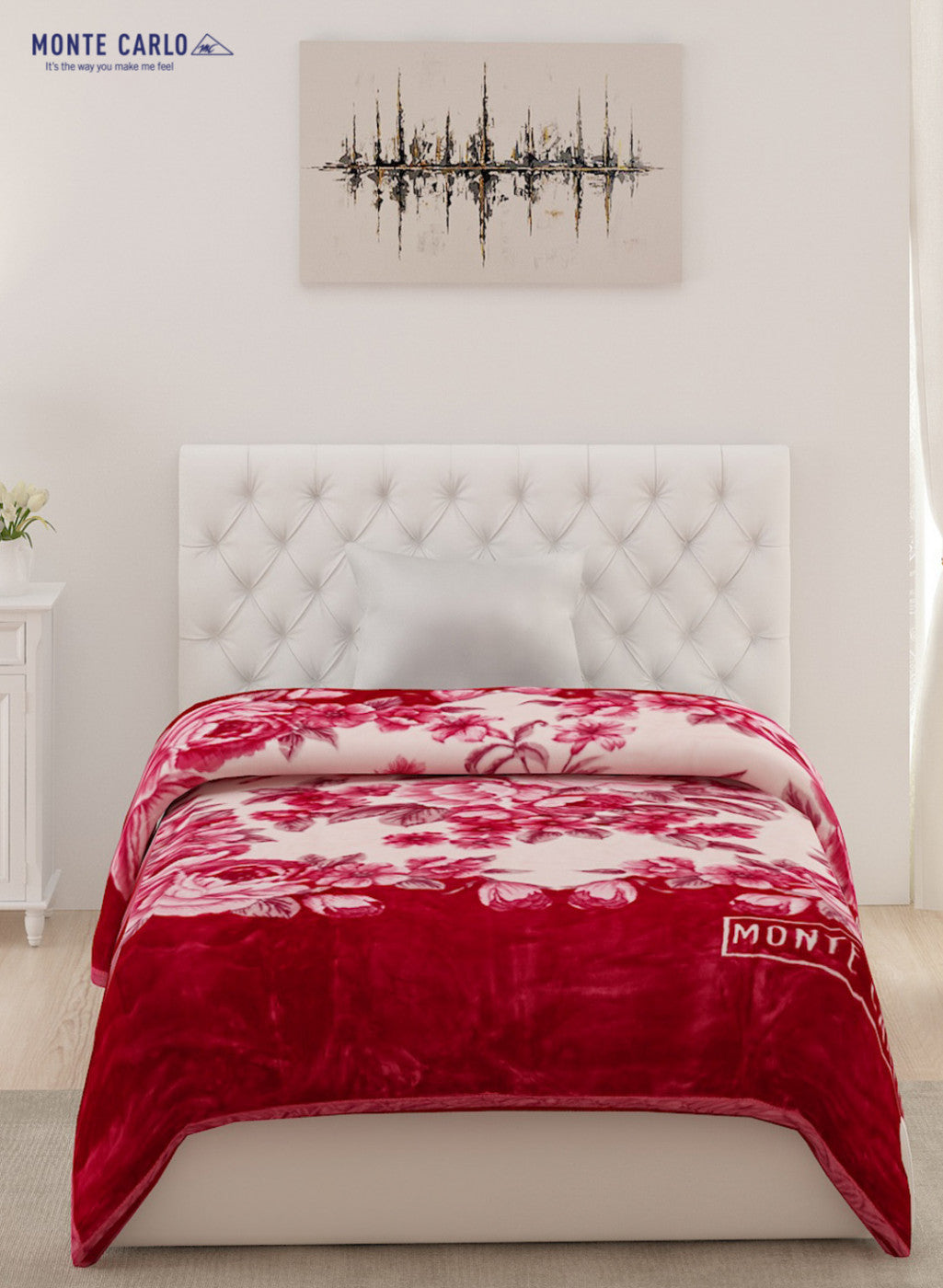 Single Bed Multicolor Mink Blanket - 1 Ply