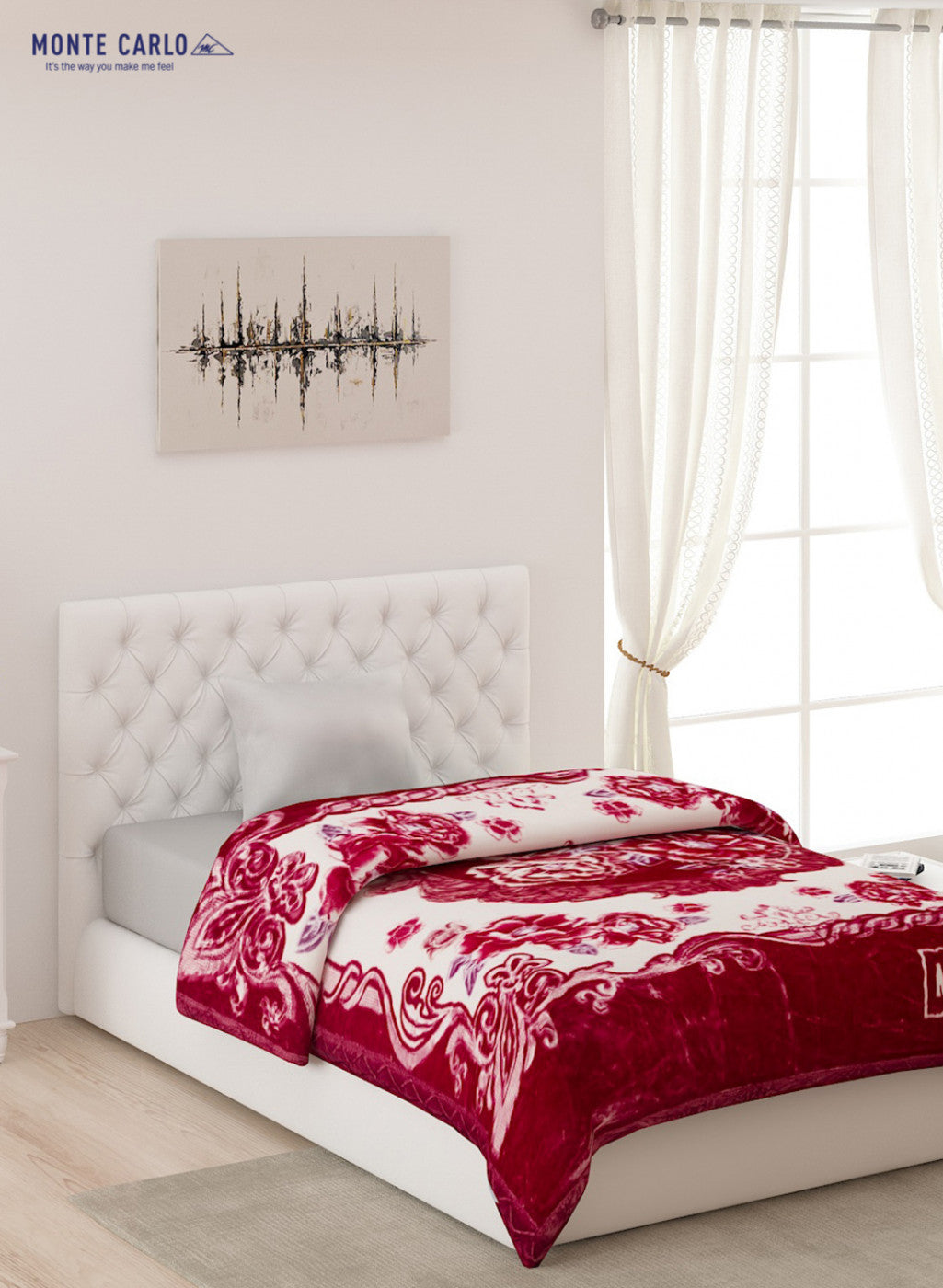 Single Bed Multicolor Mink Blanket - 2 Ply