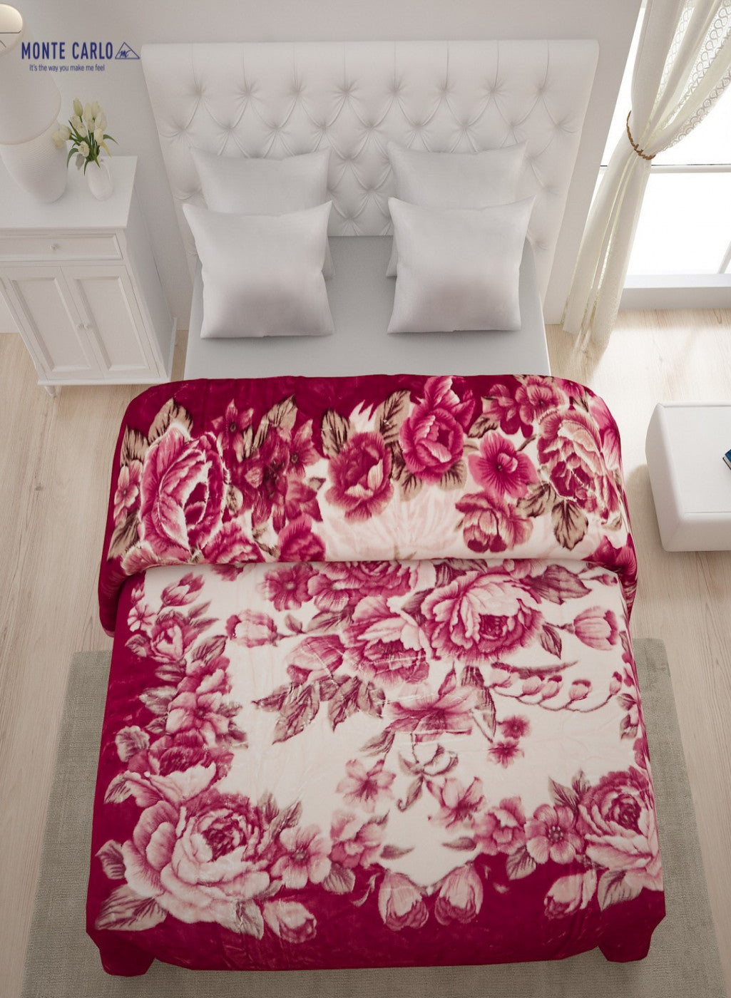 Double Bed Multicolor Mink Blanket - 2 Ply