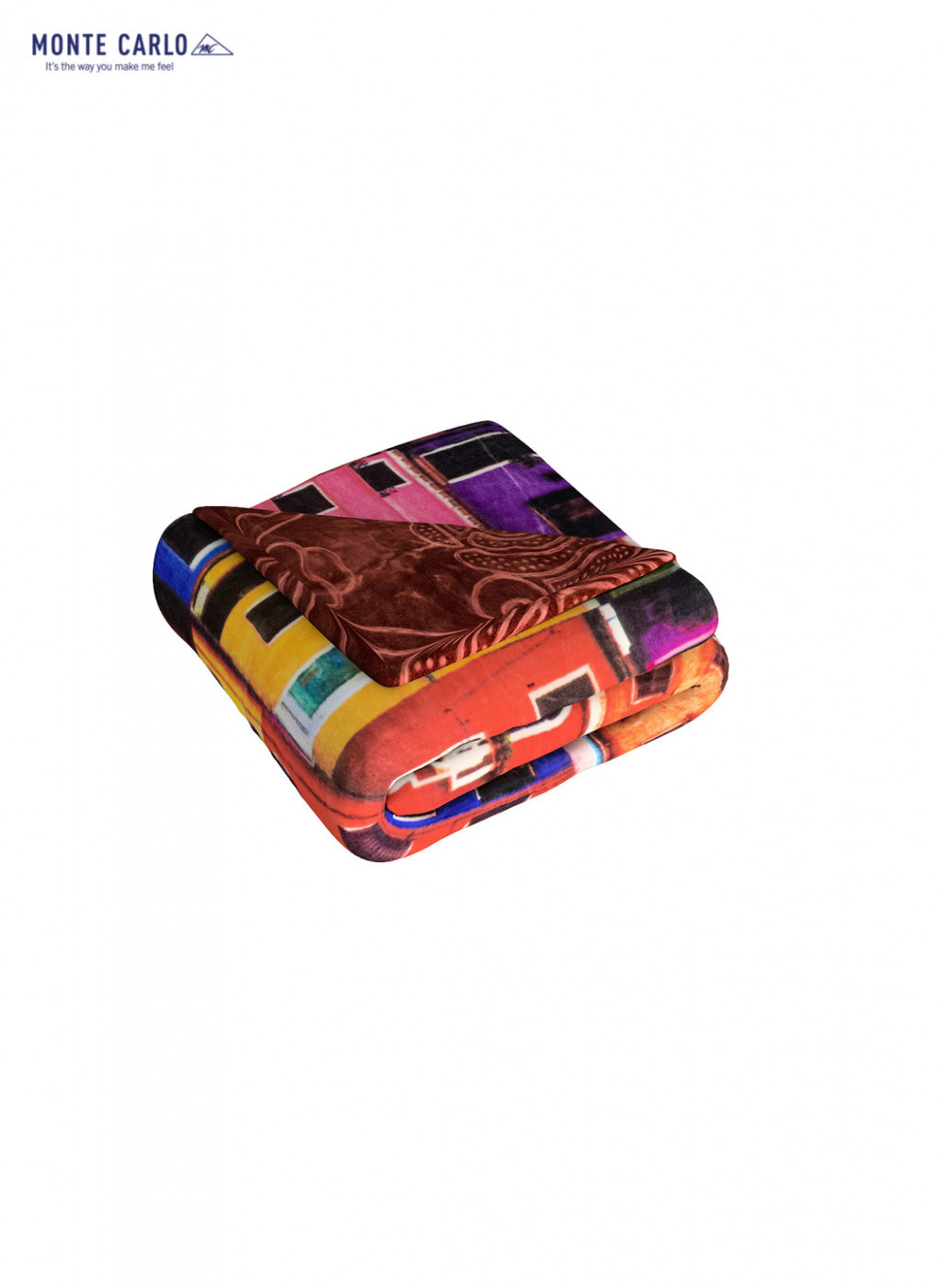Double Bed Multicolor Mink Blanket - 2 Ply