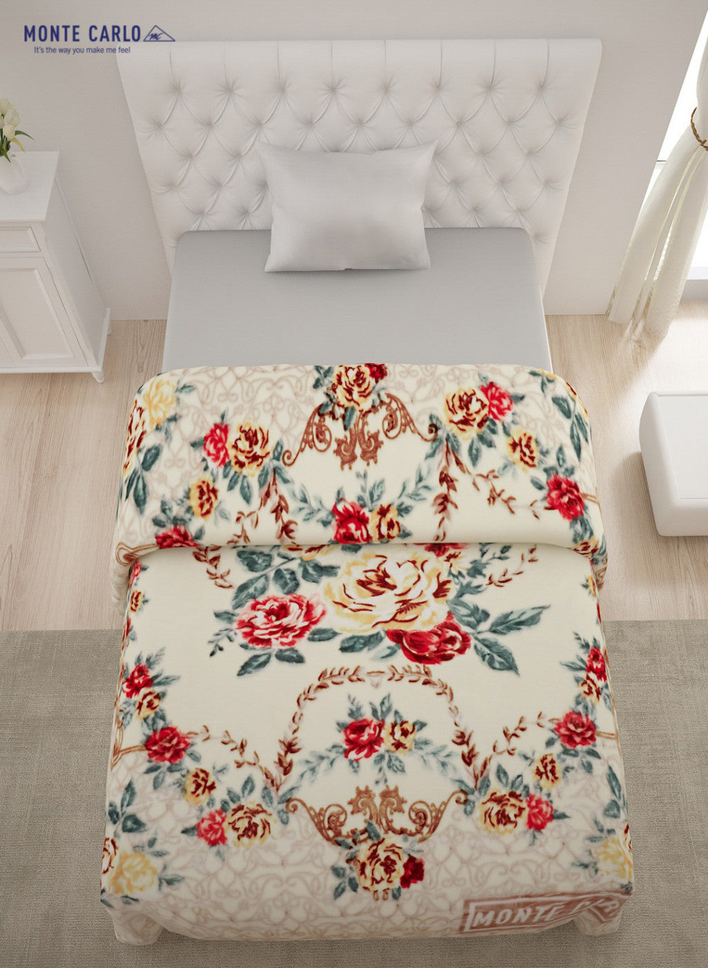 Single Bed Multicolor Mink Blanket - 1 Ply