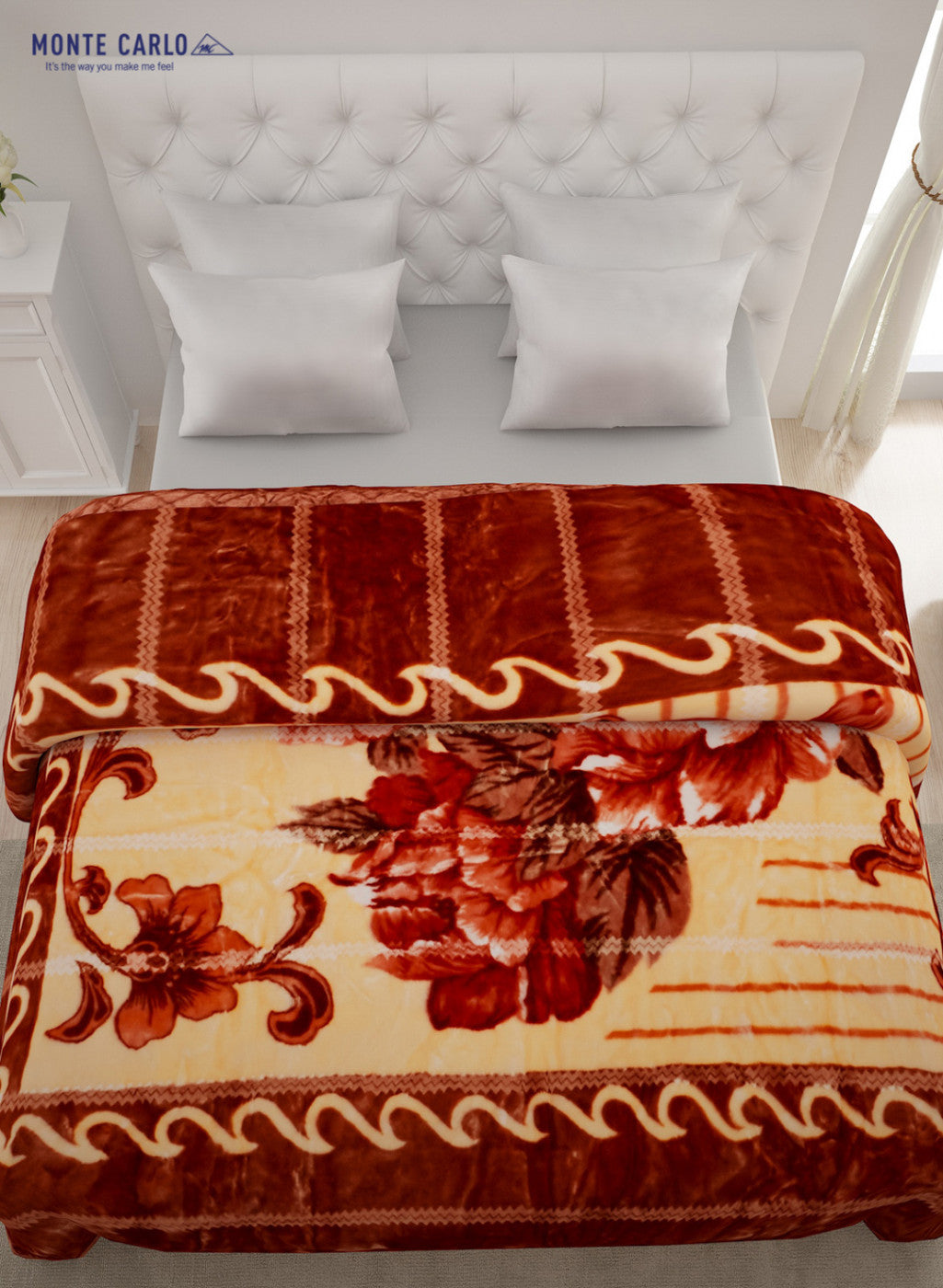 Double Bed Multicolor Mink Blanket - 2 Ply