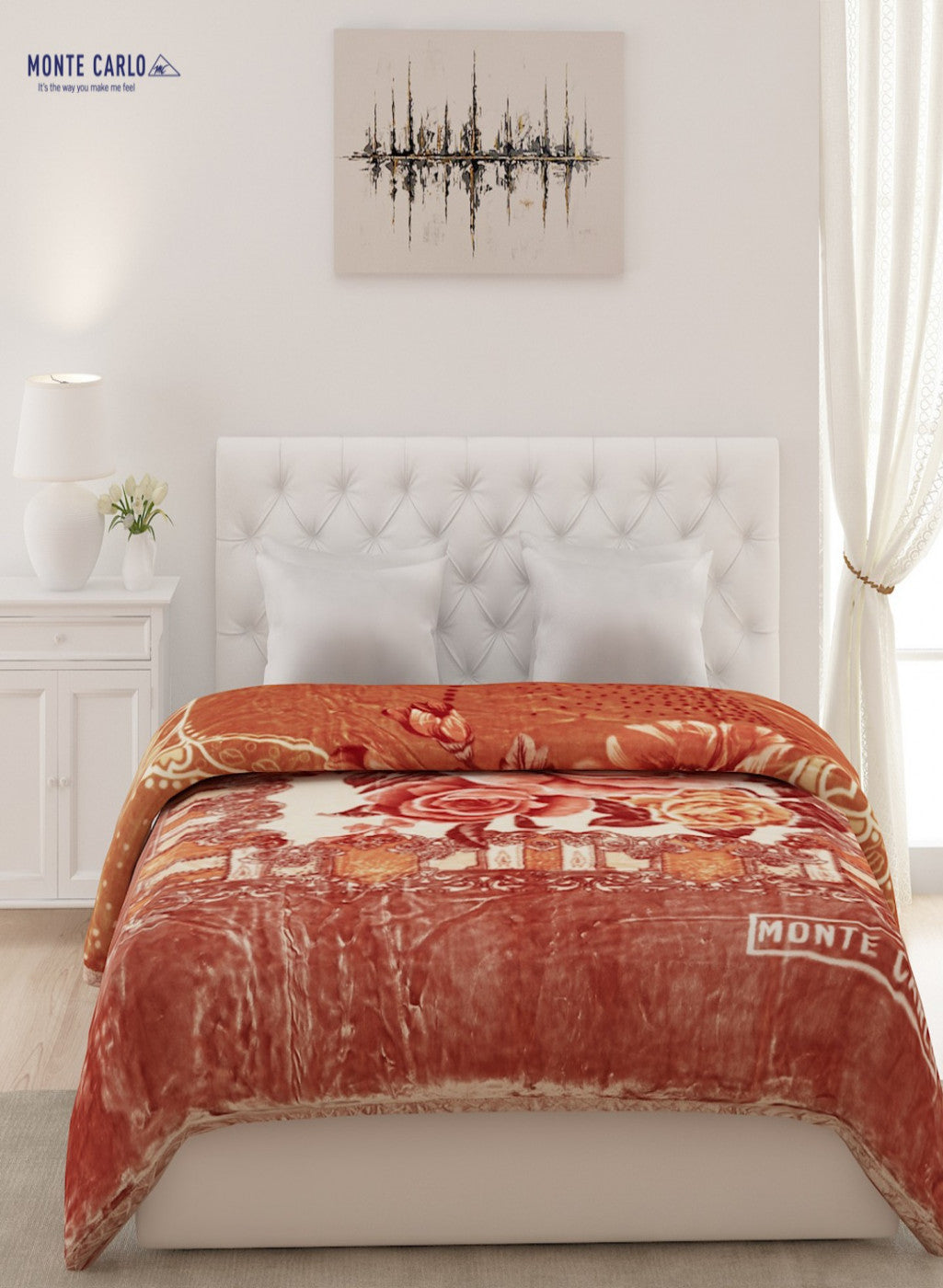 Double Bed Multicolor Mink Blanket - 2 Ply