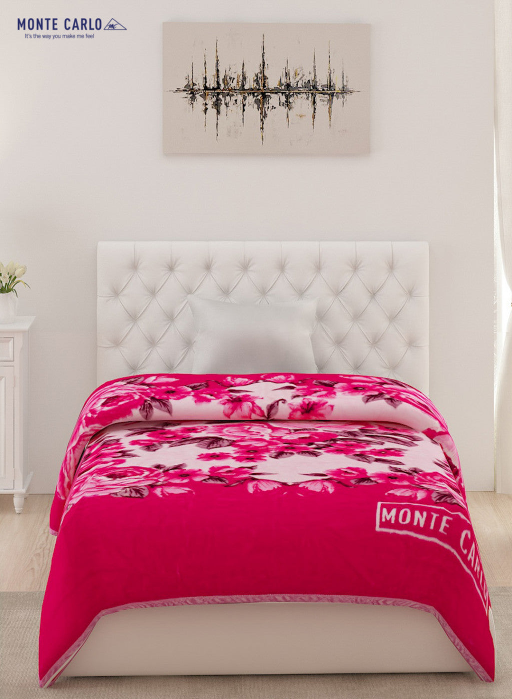 Single Bed Multicolor Mink Blanket - 1 Ply