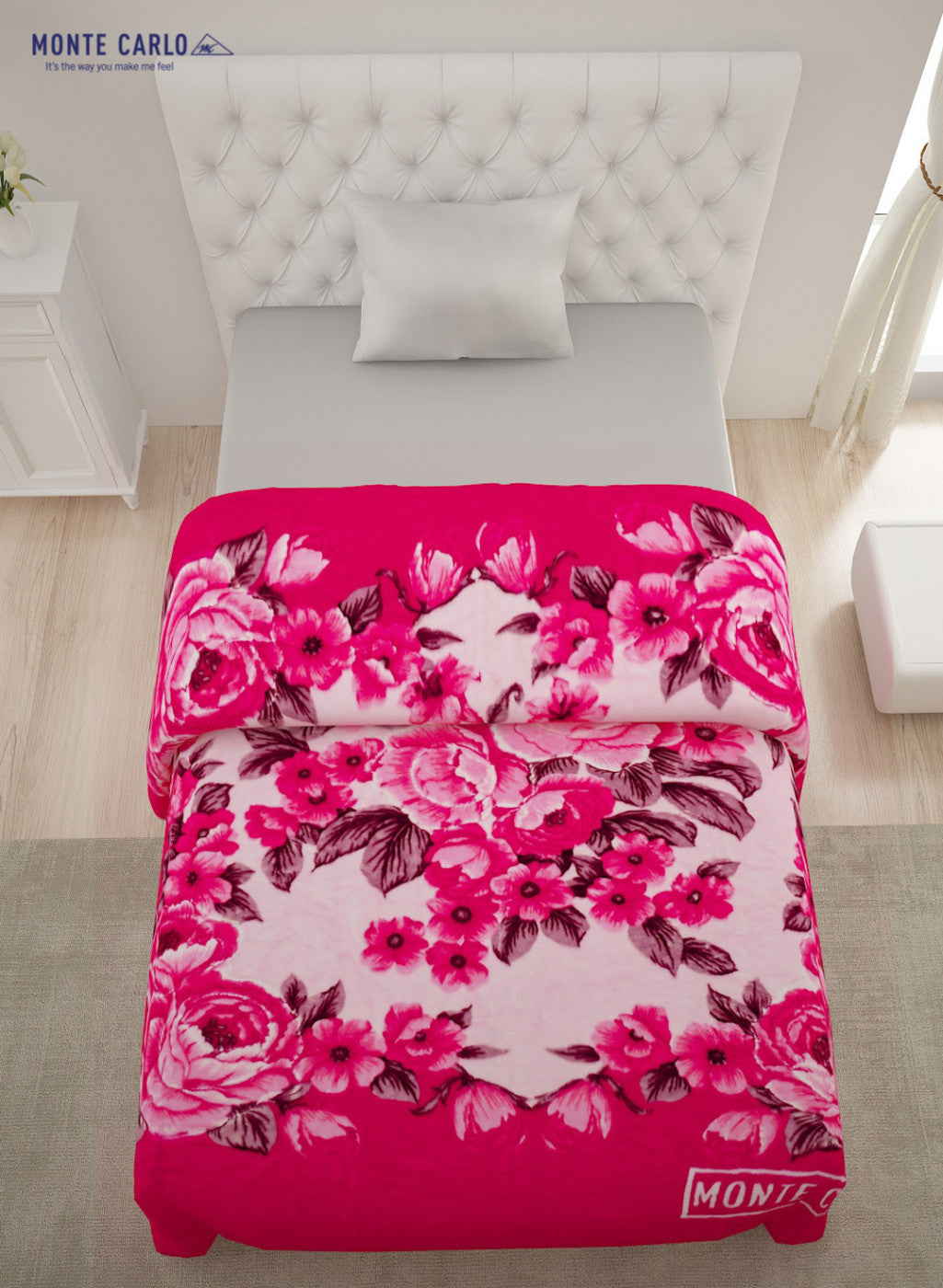 Single Bed Multicolor Mink Blanket - 1 Ply