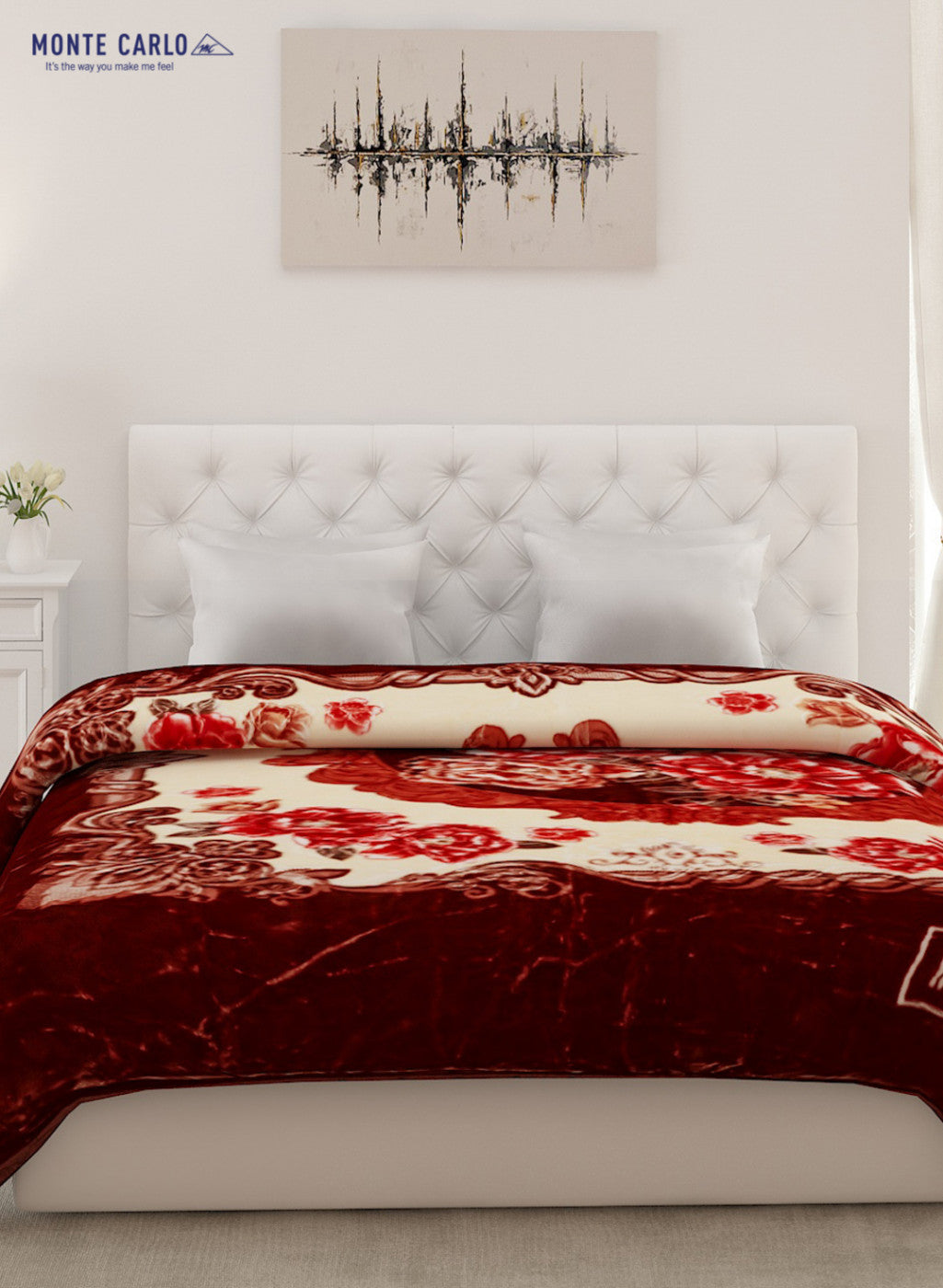 Double Bed Multicolor Mink Blanket - 2 Ply